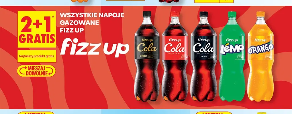 Napoje gazowane Fizz Up promocja w Biedronka