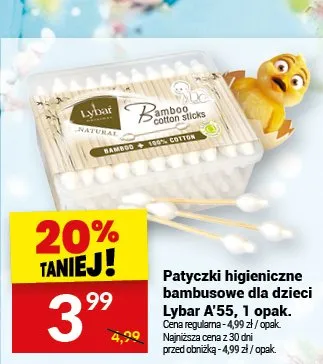 Patyczki higieniczne bambusowe dla dzieci promocja w Twój Market
