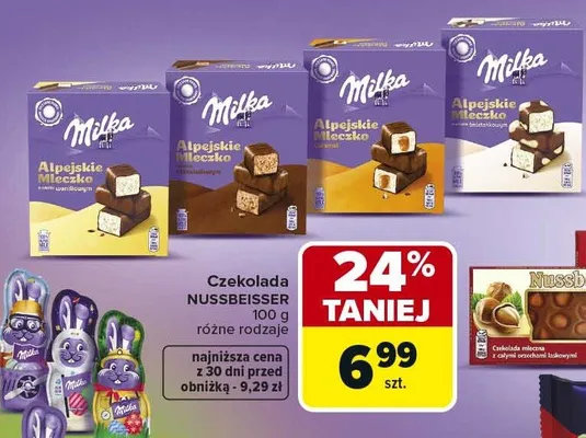 Czekolada alpejskie mleczko promocja w Carrefour
