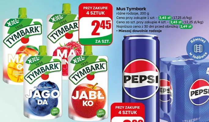 Napój gazowany różne rodzaje promocja w Dino