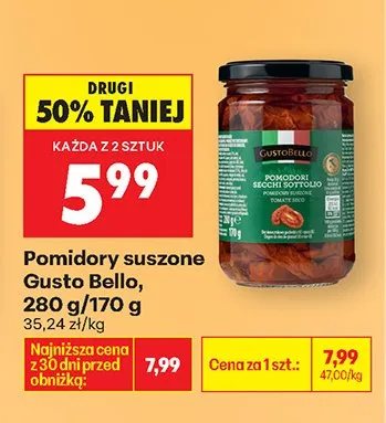 Pomidory suszone promocja w Biedronka