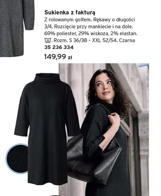 Sukienka z fakturą promocja w Tchibo