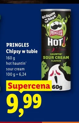 Chipsy w tubie Pringles Hot Hauntin' Sour Cream promocja w Lidl