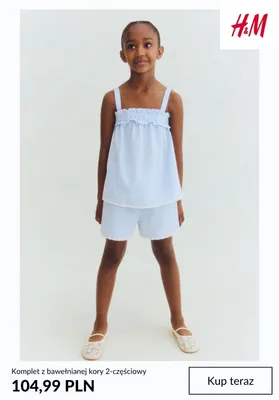 Komplet z bawełnianej kory 2-częściowy H&M promocja w H&M