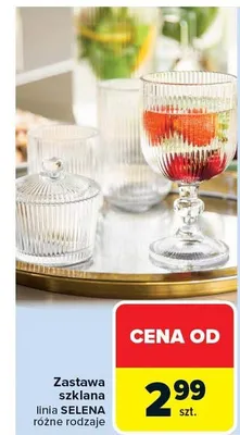 Zastawa szklana linia Selena różne rodzaje promocja w Carrefour