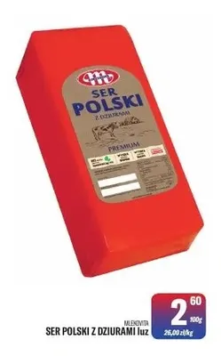Ser polski z dziurami luz Mlekovita promocja w Tomi Markt