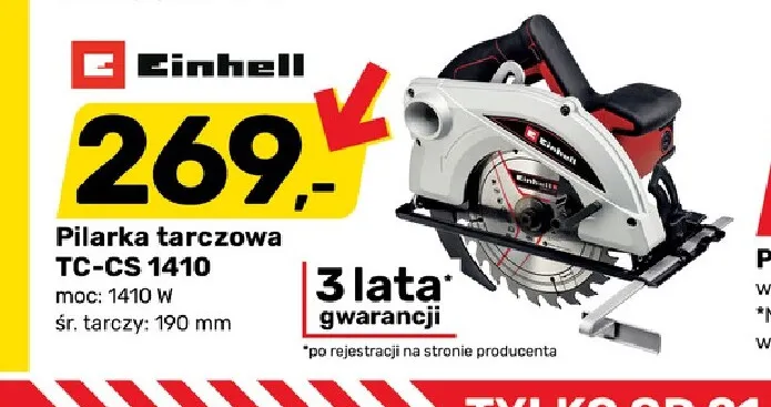 Pilarka tarczowa TC-CS 1410 Einhell promocja w Bricomarche