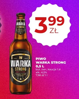 Piwo Warka Strong promocja w Duży Ben