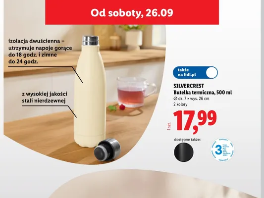 Butelka termiczna Silvercrest 500 ml promocja w Lidl