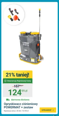 Opryskiwacz ciśnieniowy Powermat promocja w ERLI