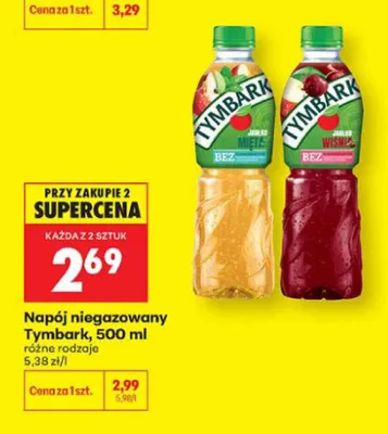 Napój niegazowany Tymbark Jabłko Wiśnia promocja w Biedronka