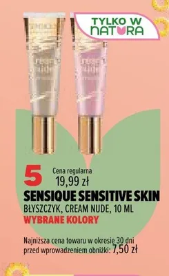 Błyszczyk do ust Sensique Sensitive Skin Cream Nude promocja w Drogerie Natura