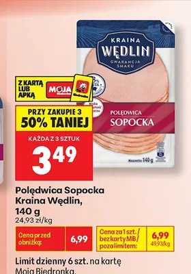 Polędwica Sopocka Kraina Wędlin promocja w Biedronka