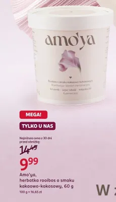 Herbatka rooibos o smaku kakaowo-kokosowym Amo'ya promocja w Rossmann