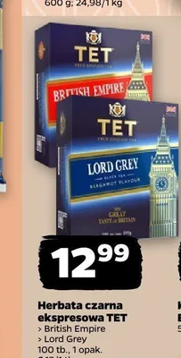 Herbata czarna ekspresowa TET British Empire promocja w Netto