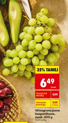 Winogrona jasne bezpestkowe promocja w Biedronka
