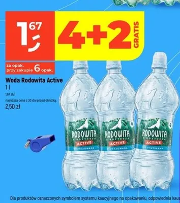 Woda mineralna Rodowita Active niegazowana promocja w Dealz