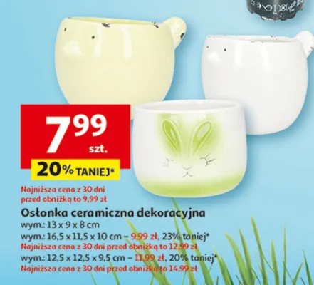 Osłonka ceramiczna dekoracyjna promocja w Auchan