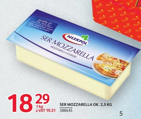 Ser mozzarella Mlekpol promocja w Selgros