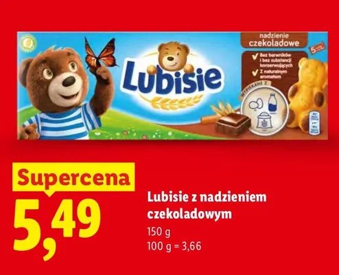 Lubisie z nadzieniem czekoladowym promocja w Lidl