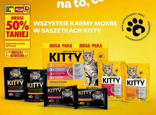 Karmy mokre w saszetkach Kitty promocja w Biedronka