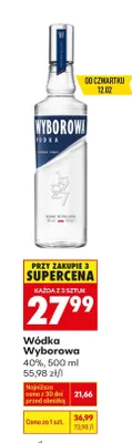 Wódka Wyborowa promocja w Biedronka