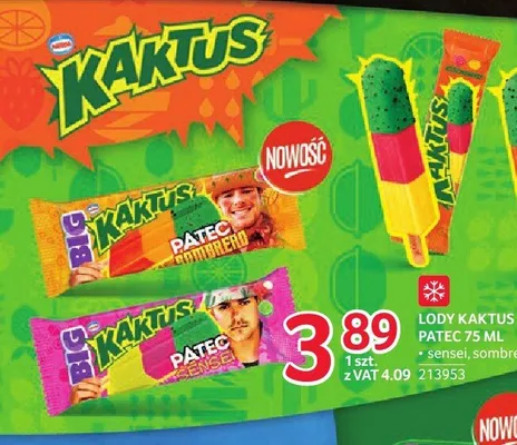 Lody Kaktus Patec Sensei 75 ml promocja w Selgros