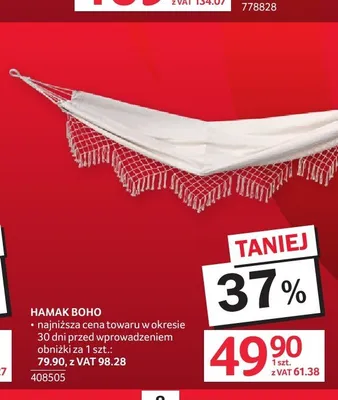 Hamak Boho promocja w Selgros