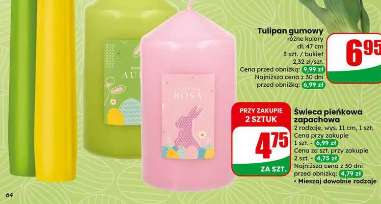 Świeca pieńkowa zapachowa promocja w Dino