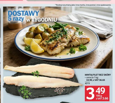 Mintaj filet bez skóry promocja w Selgros