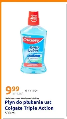 Płyn do płukania ust Colgate Triple Action promocja w Action
