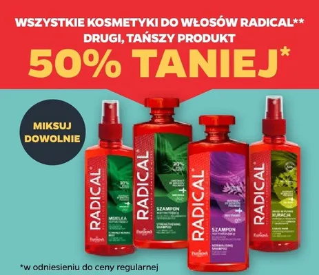 Kosmetyki do włosów RADICAL promocja w Netto