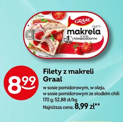 Filety z makreli Graal w oleju promocja w Żabka