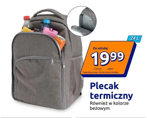 Plecak termiczny 24l promocja w Action