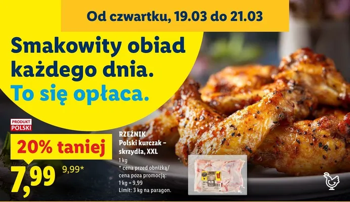 Polski kurczak - skrzydła, XXL promocja w Lidl