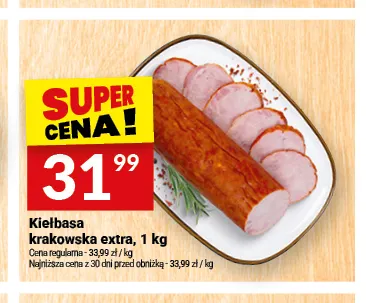 Kiełbasa krakowska extra promocja w Twój Market