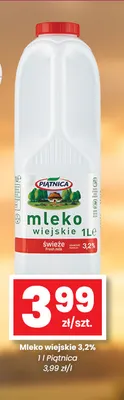 Mleko wiejskie świeże Piątnica 3,2% promocja w emma MARKET