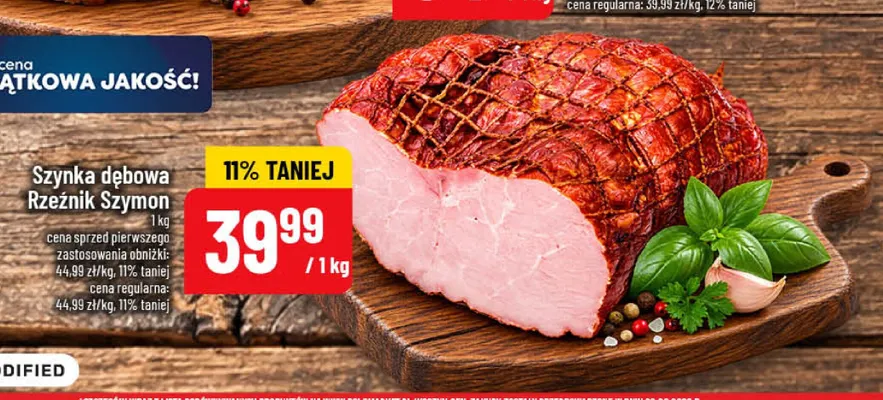 Szynka dębowa Rzeźnik Szymon promocja w POLOmarket