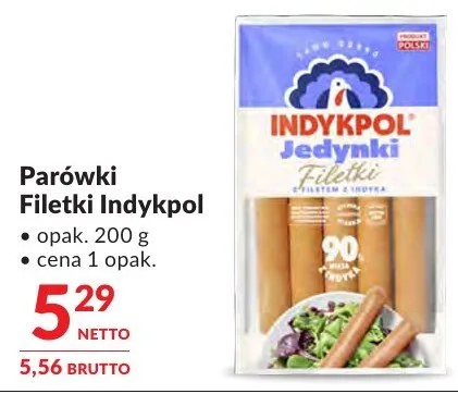 Parówki Filetki Indykpol promocja w Makro