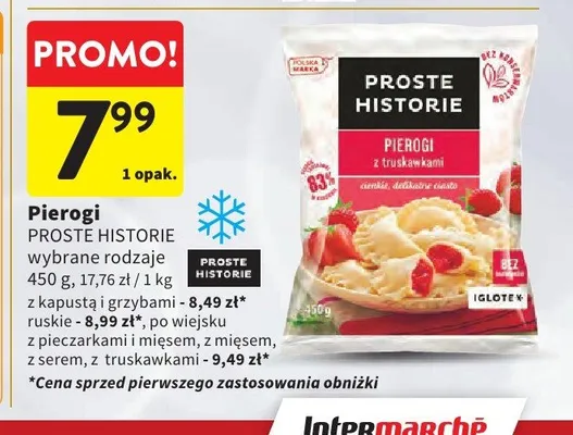 Pierogi z mięsem Proste Historie promocja w Intermarche