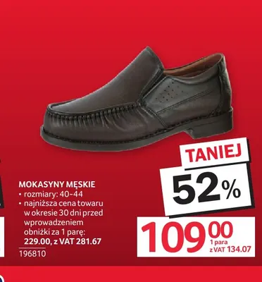 Mokasyny męskie promocja w Selgros