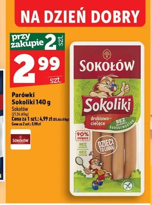 Parówki Sokoliki Sokołów promocja w TOPAZ