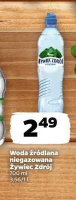 Woda źródlana niegazowana Żywiec Zdrój promocja w Netto