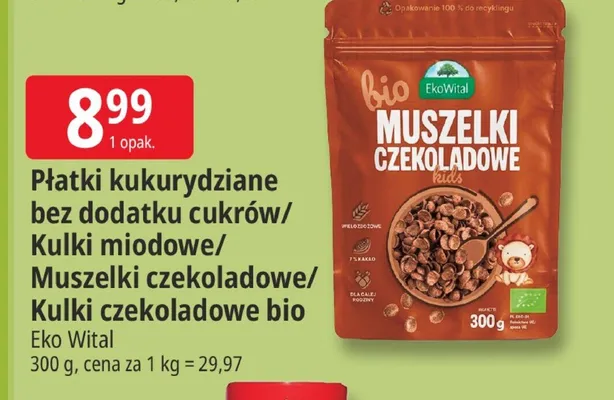 Kulki czekoladowe bio Eko Wital promocja w Leclerc