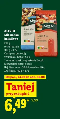 Mieszanka bakaliowa Alesto Snack Mix exotic promocja w Lidl