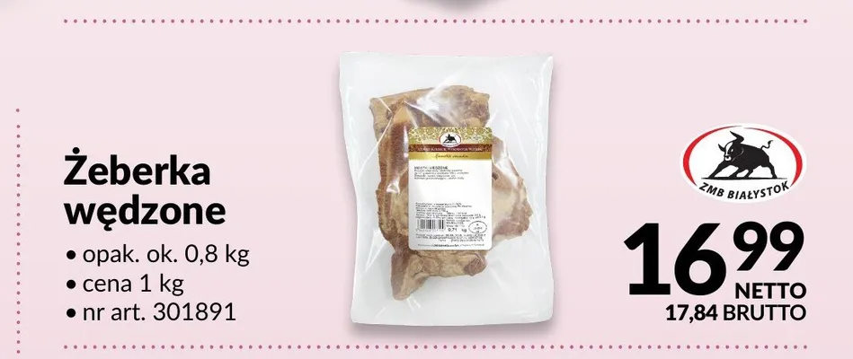 Żeberka wędzone ZMB Białystok promocja w Makro