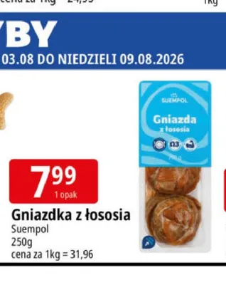 Gniazdka z łososia Suempol promocja w Leclerc
