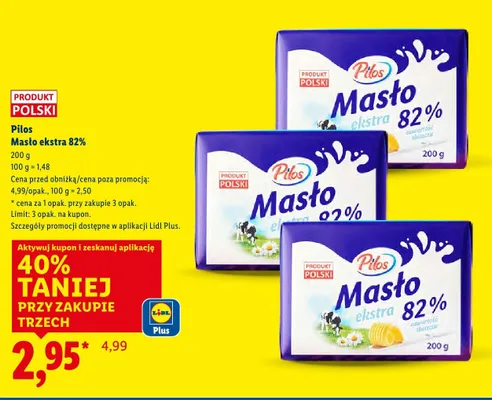 Masło ekstra 82% promocja w Lidl
