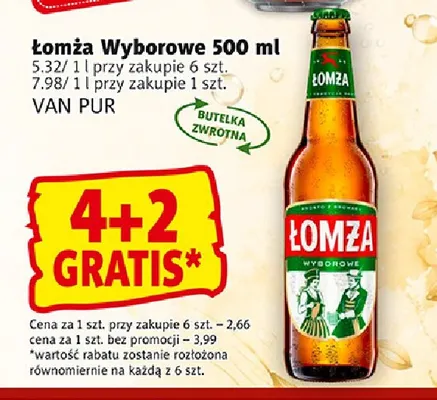 Piwo Łomża Wyborowe promocja w Prim Market