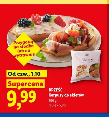 Korpusy do eklerów Brześć promocja w Lidl